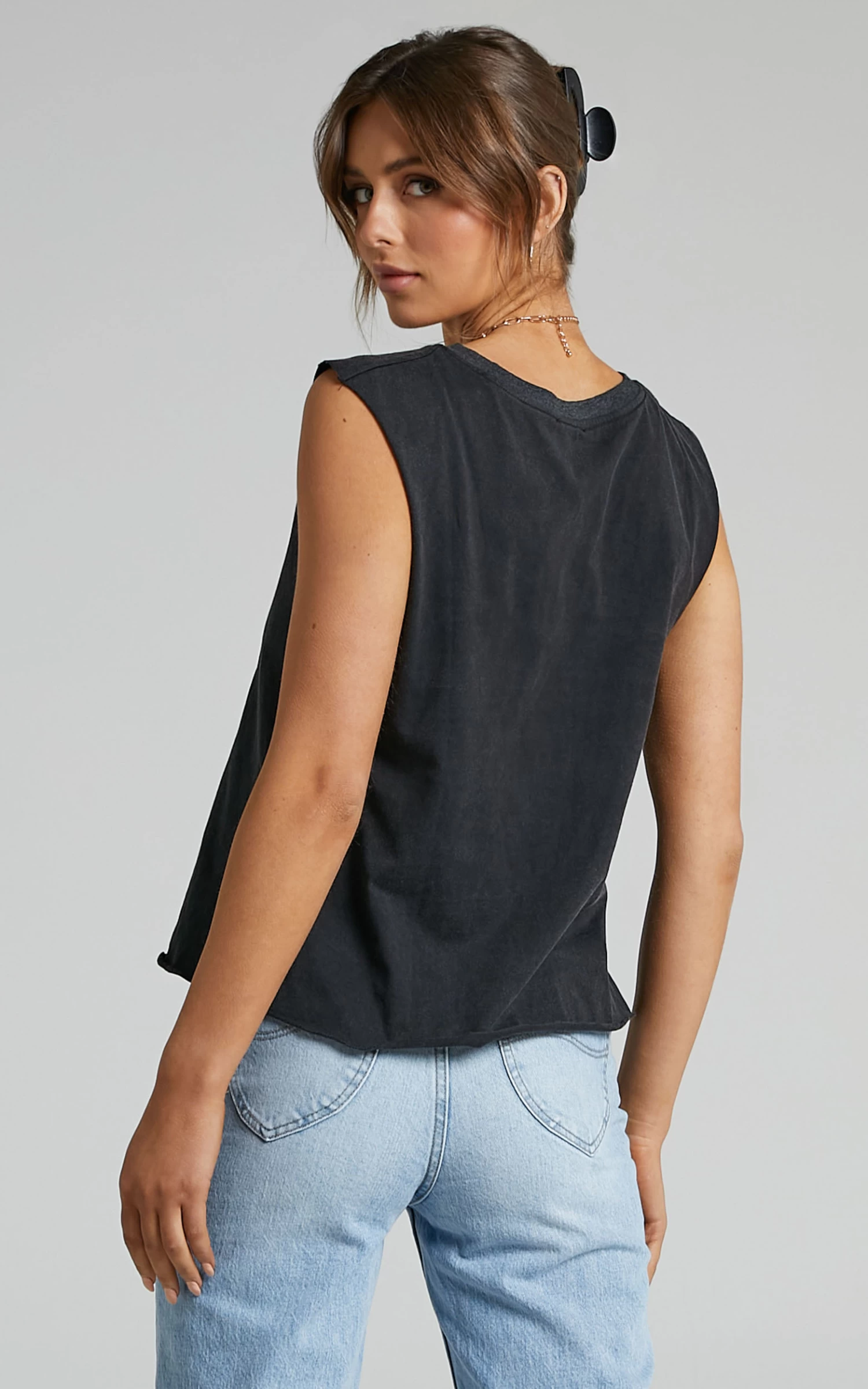 Showpo Gia Tee In Washed Black - Image 8