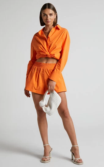 Showpo Terah High Waisted Short In Orange