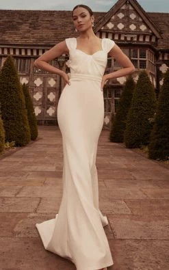Showpo Courtlyn Bridal Gown - Tuck Detail Sweetheart Gown In Ivory