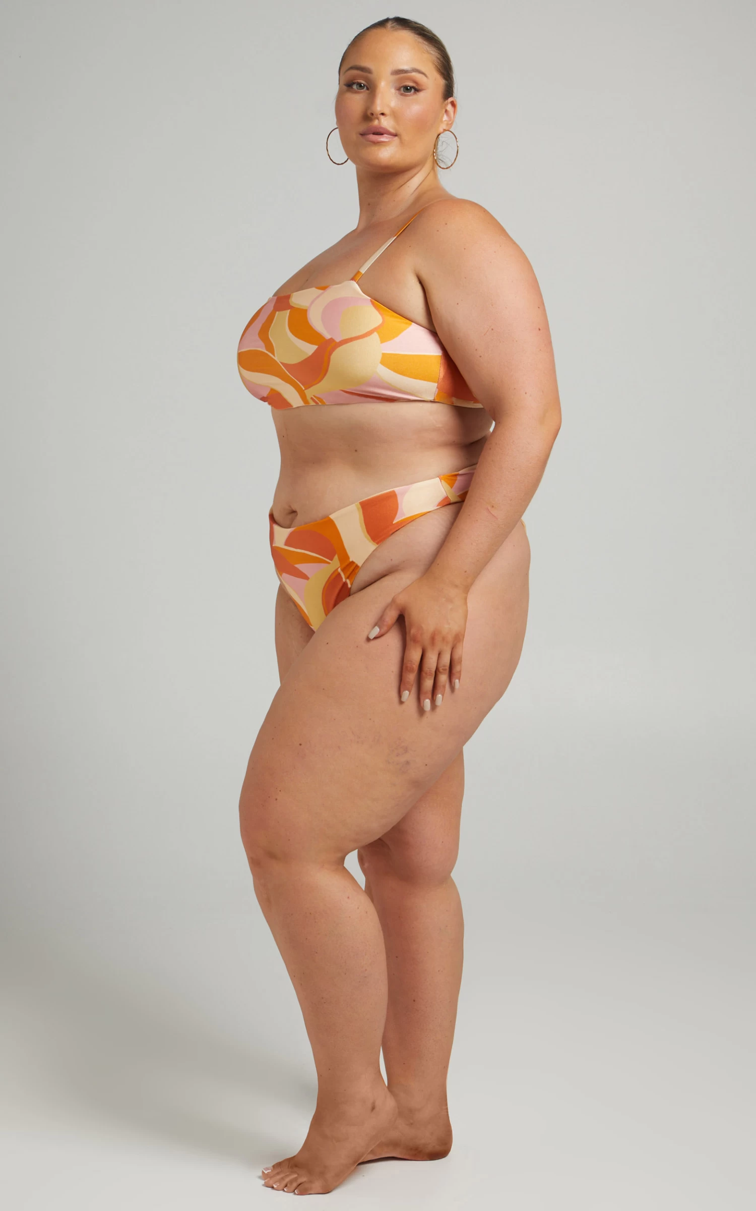 Showpo Muriel Straight Neck Bikini Top In Summer Swirl - Image 5