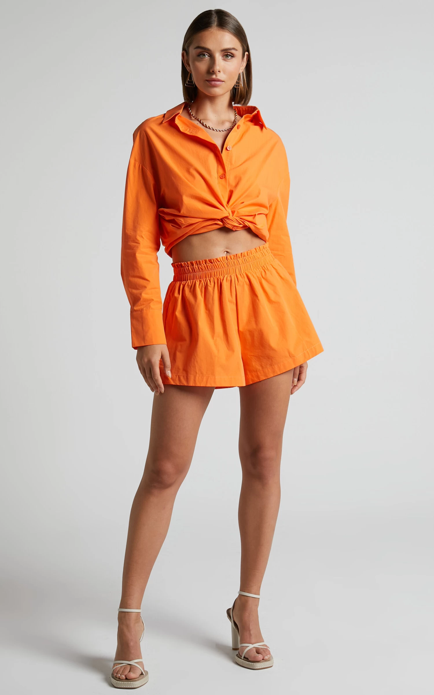 Showpo Terah High Waisted Short In Orange - Image 4