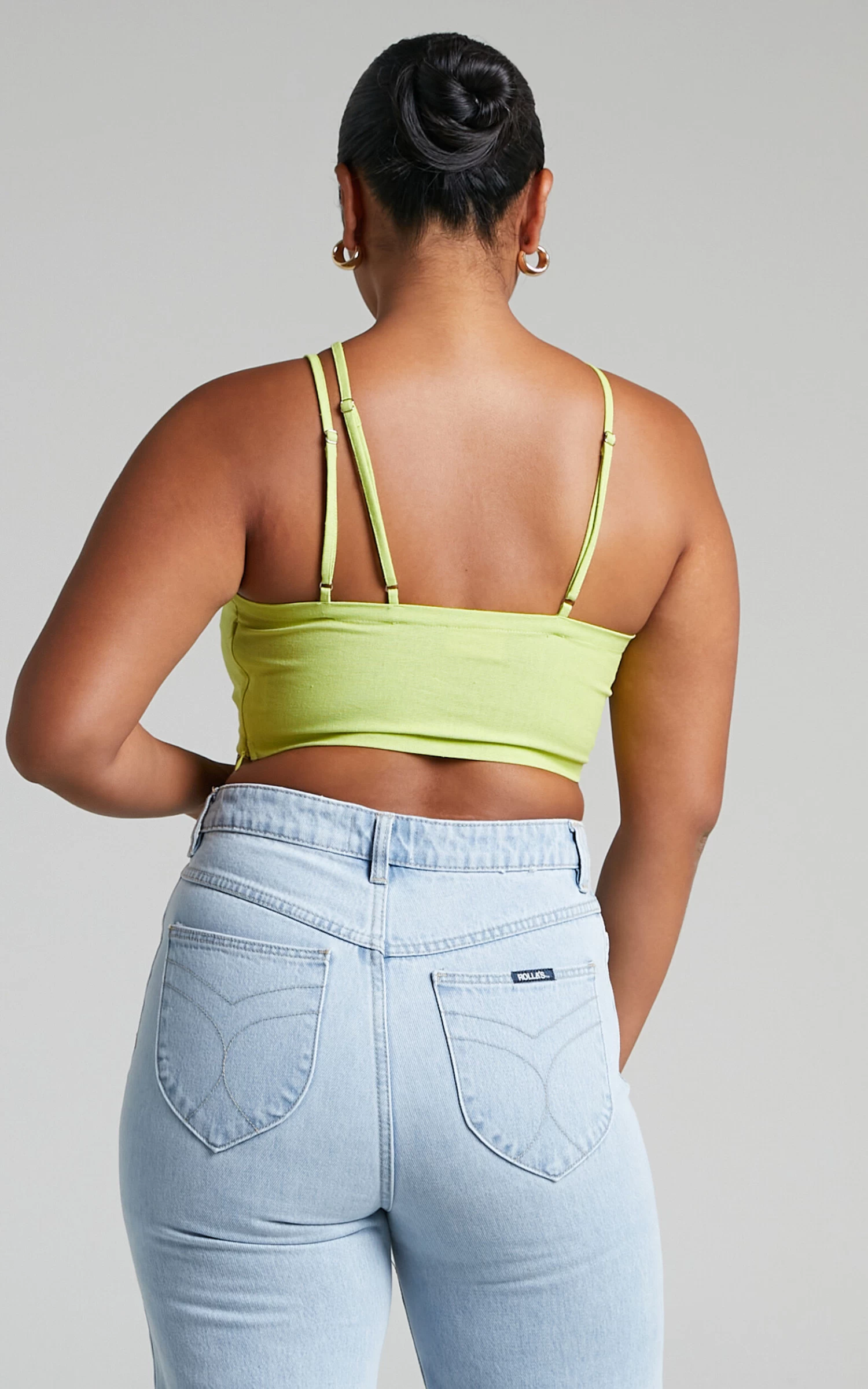 Showpo Patchico Split Bust Crop Top In Lime - Image 8