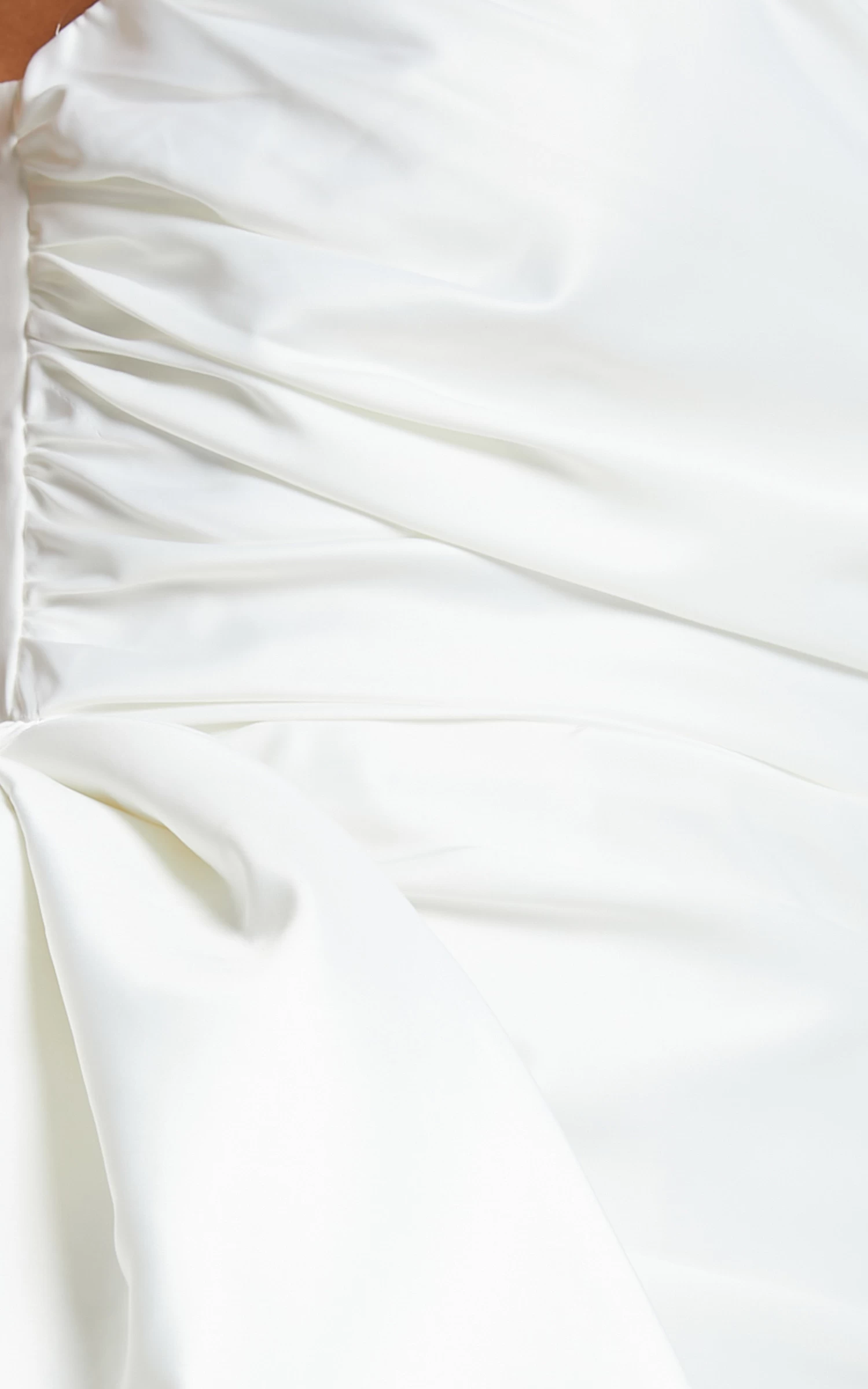 Showpo Betty Mini Dress - One Shoulder Side Bow Gathered Dress In White - Image 9