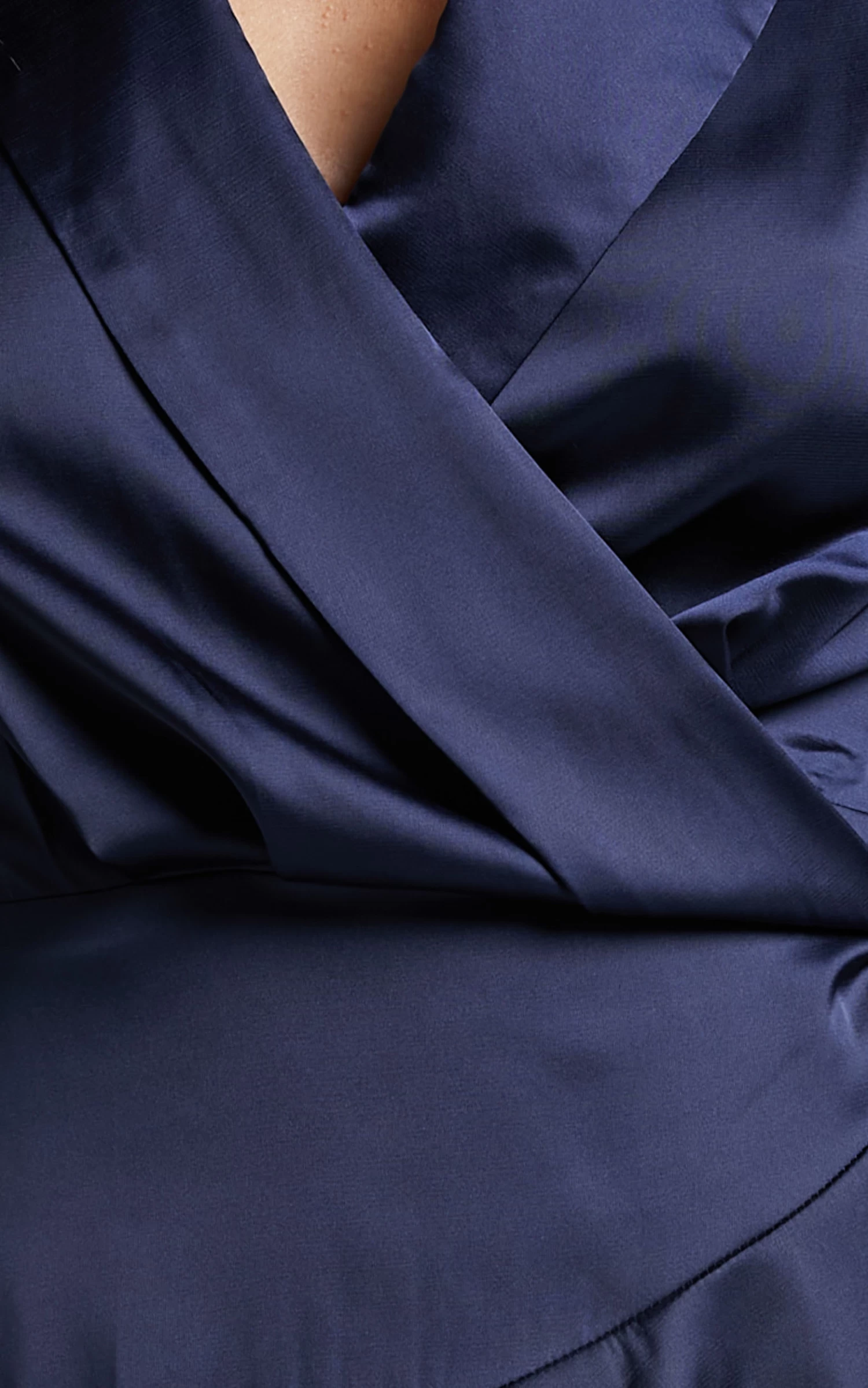 Showpo Breeana Wrap Mini Dress In Navy - Image 9