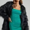 Showpo Fiona Faux Fur Coat In Black