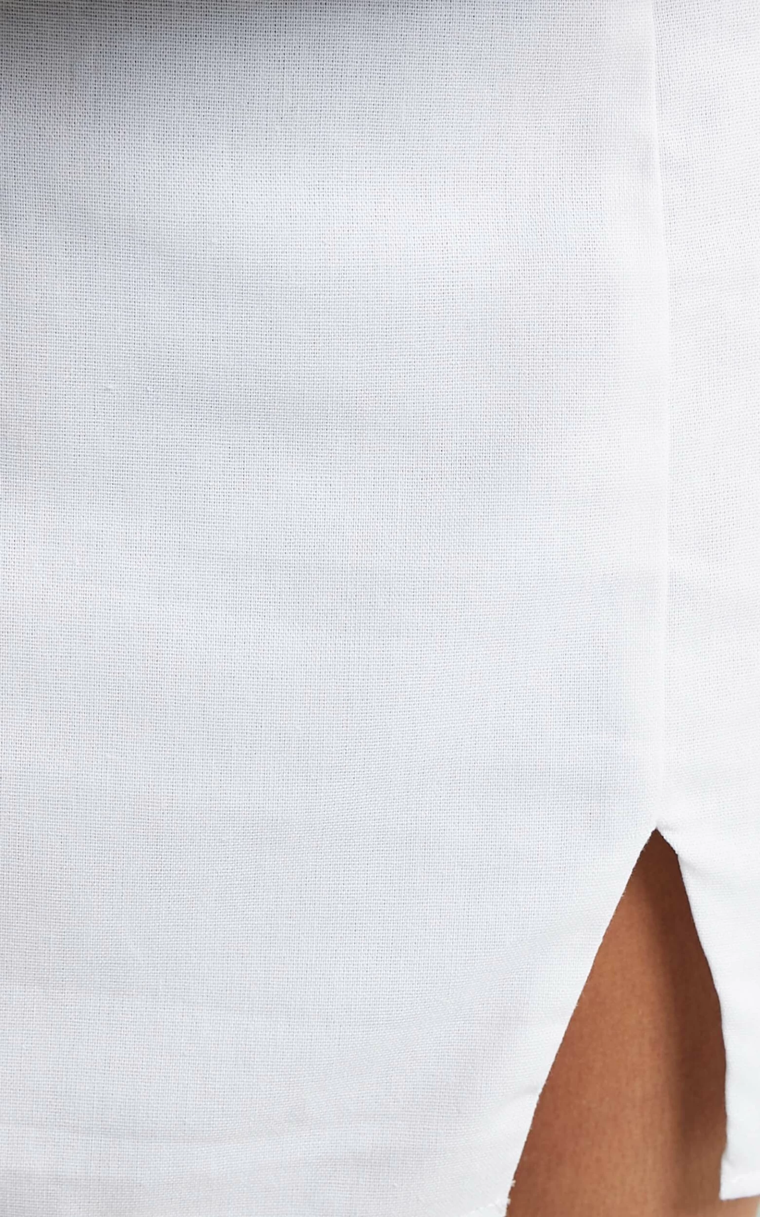 Showpo International Babe Mini Skirt In White Linen Look - Image 6