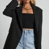 Showpo Kitty Oversized Blazer In Black