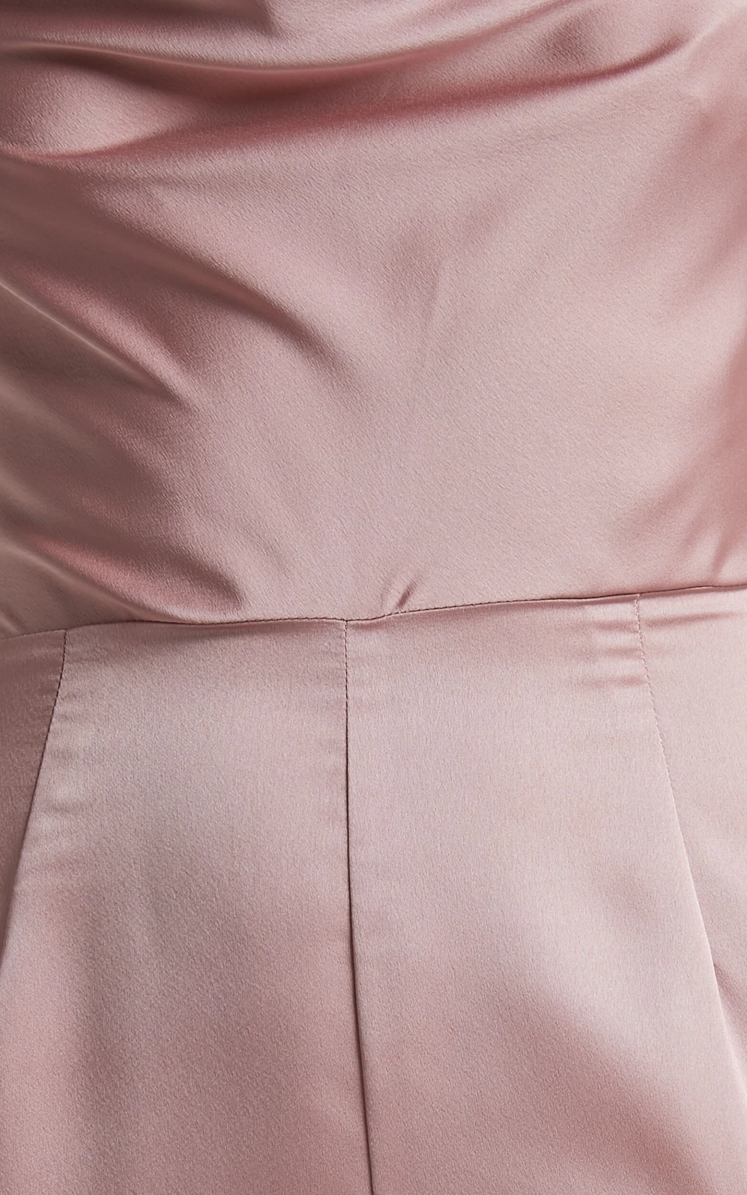 Showpo Kylene Cowl Neck Palazzo Satin Jumpsuit In Pale Pink - Image 9