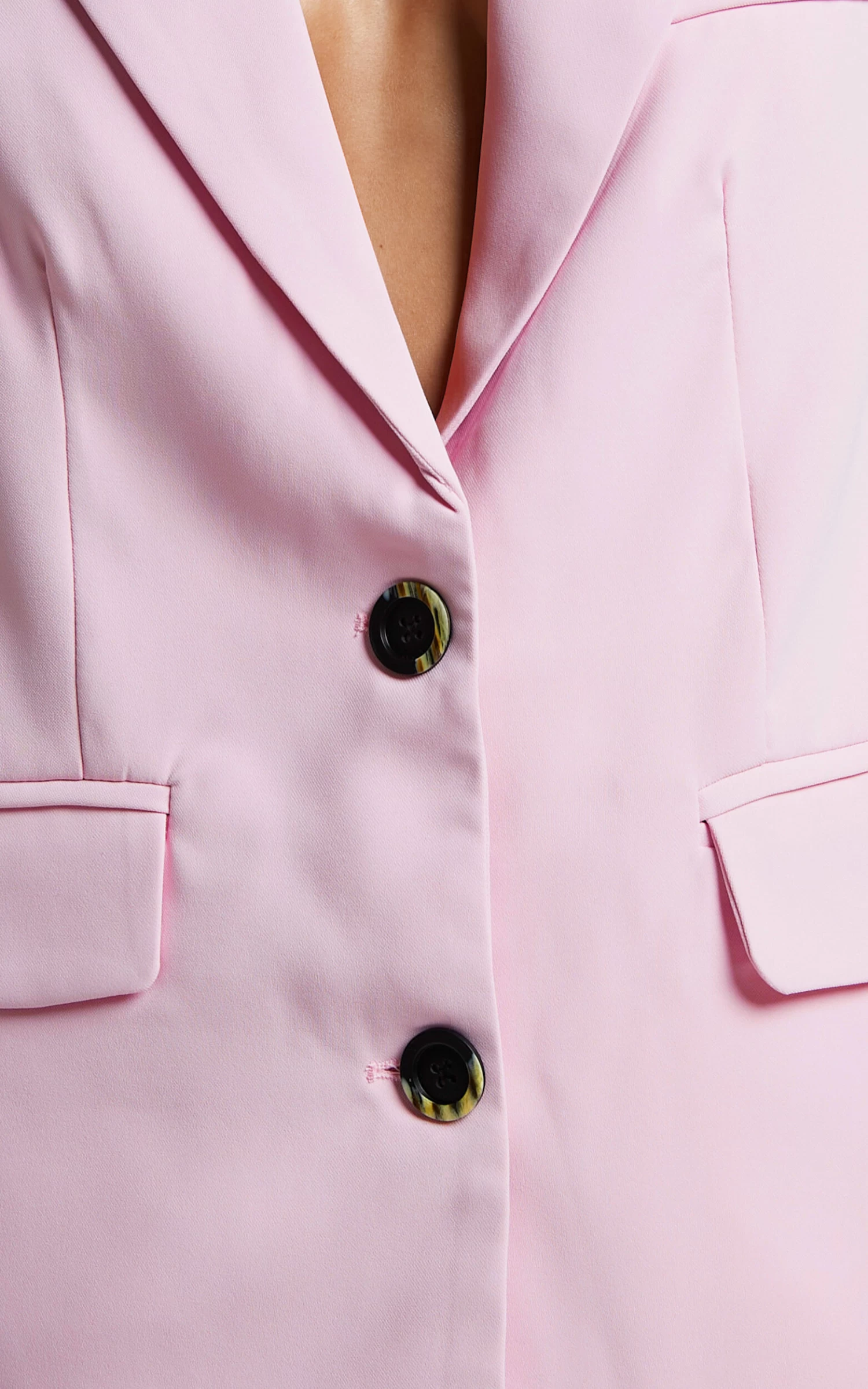 Showpo Mhina Blazer Vest - Relaxed Button Up Blazer Vest In Pink - Image 8