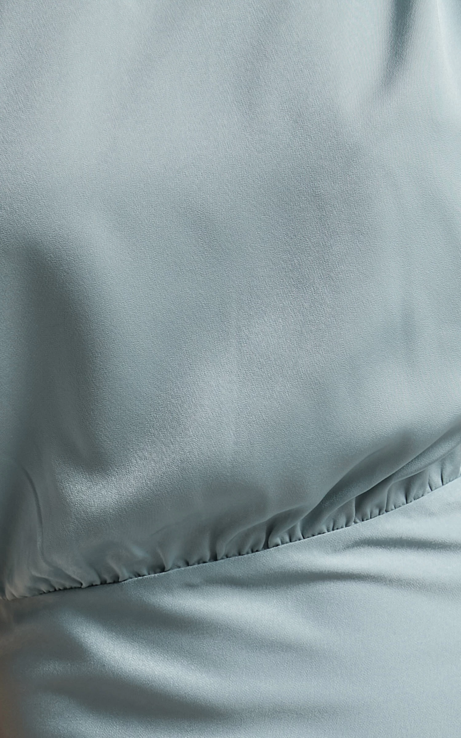 Showpo Nelya Midi Dress - High Low One Shoulder Dress In Blue Mist - Image 8