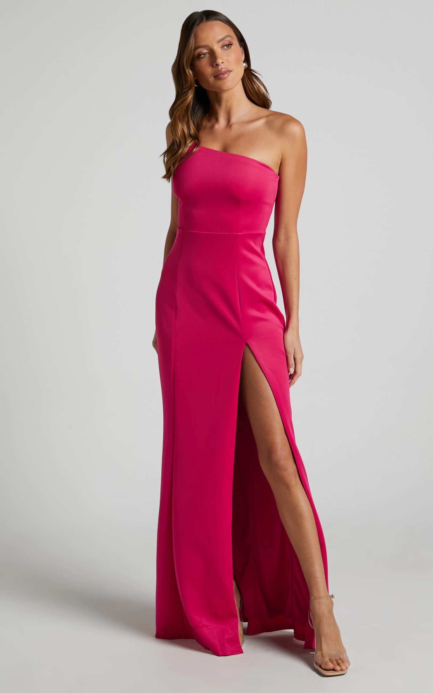 Showpo No Ones Fault One Shoulder Maxi Dress In Berry - Image 8