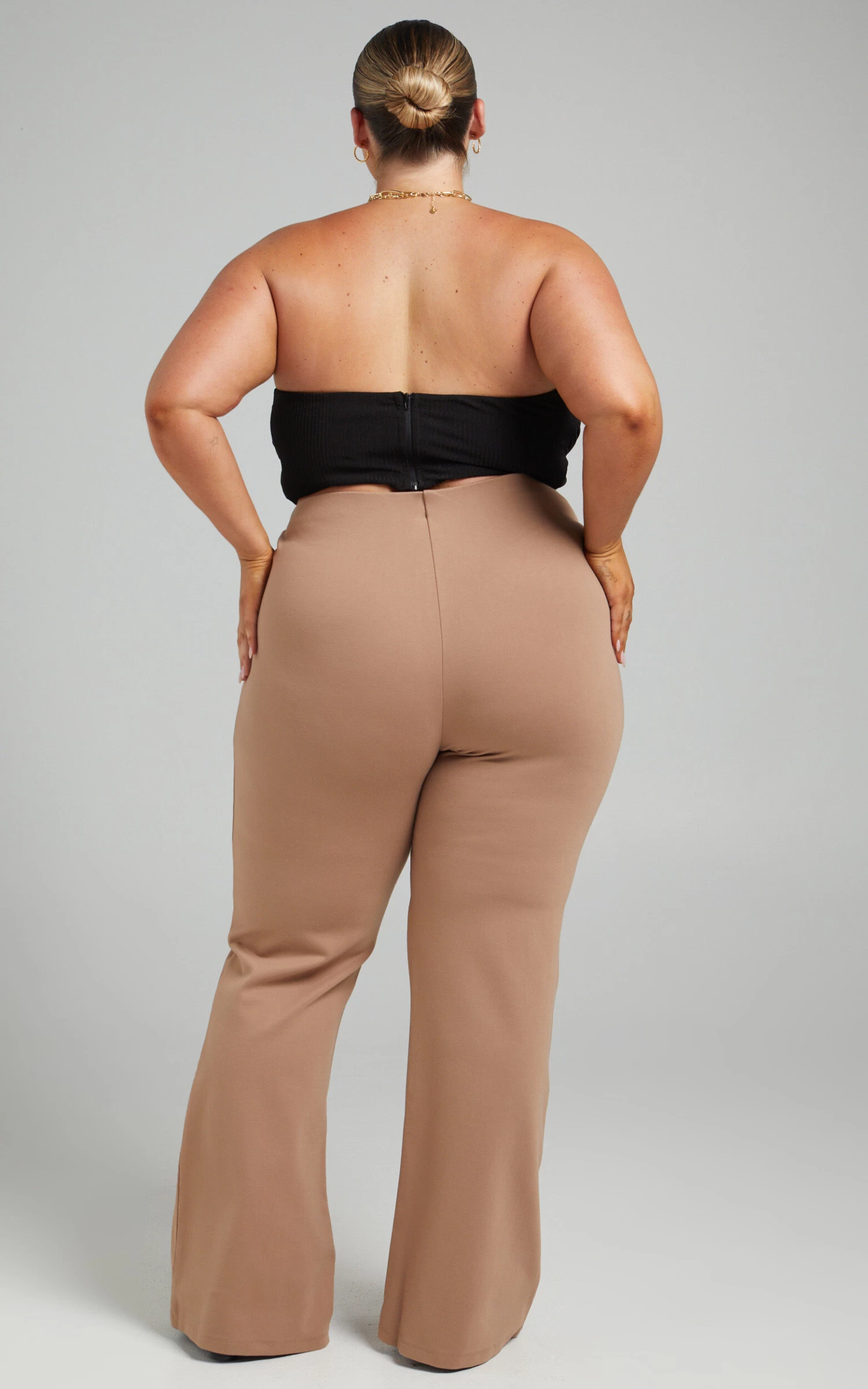 Showpo Margot Flared Pants In Camel - Image 7