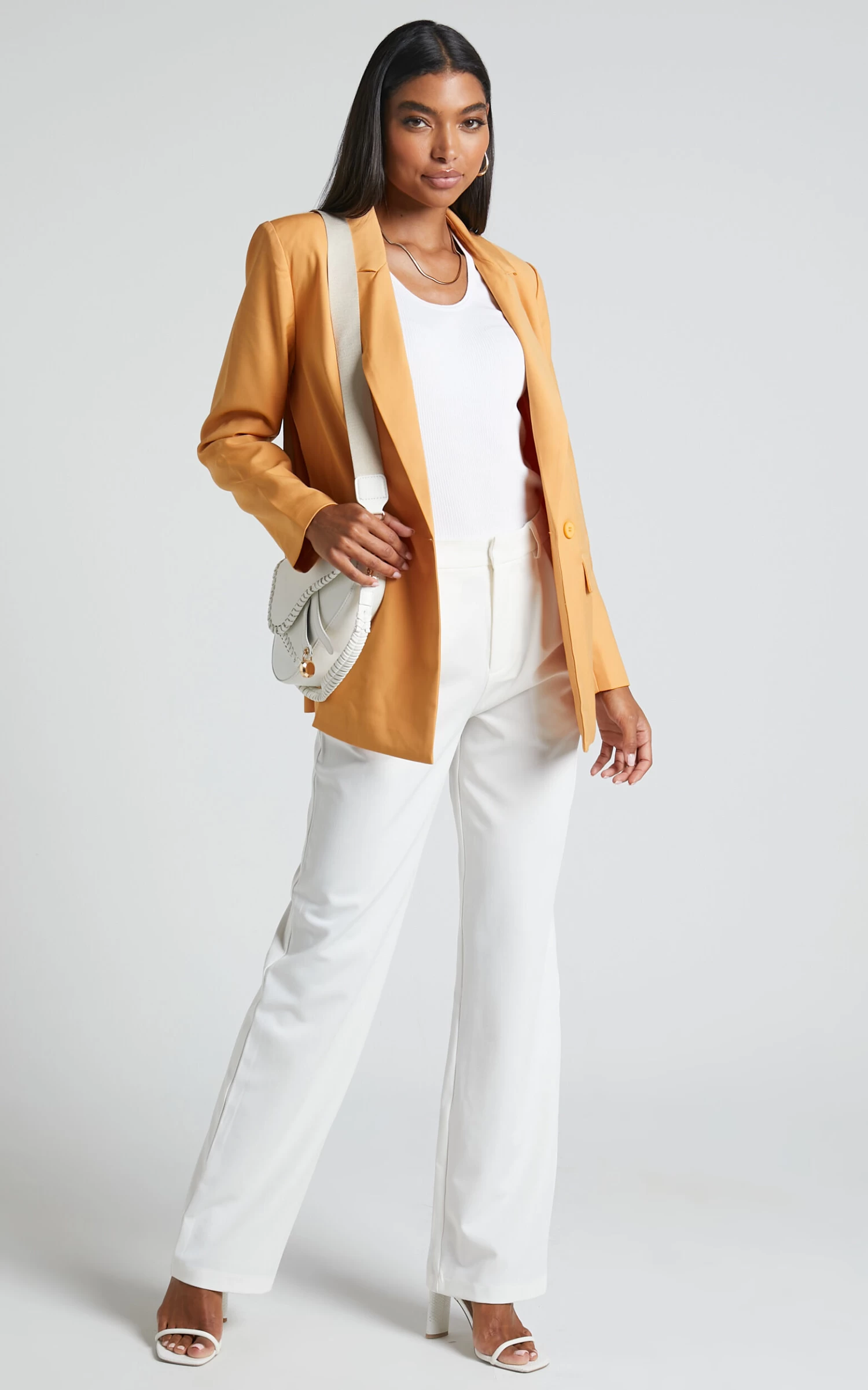 Showpo Raizella Blazer - Double Breasted Blazer In Orange - Image 2