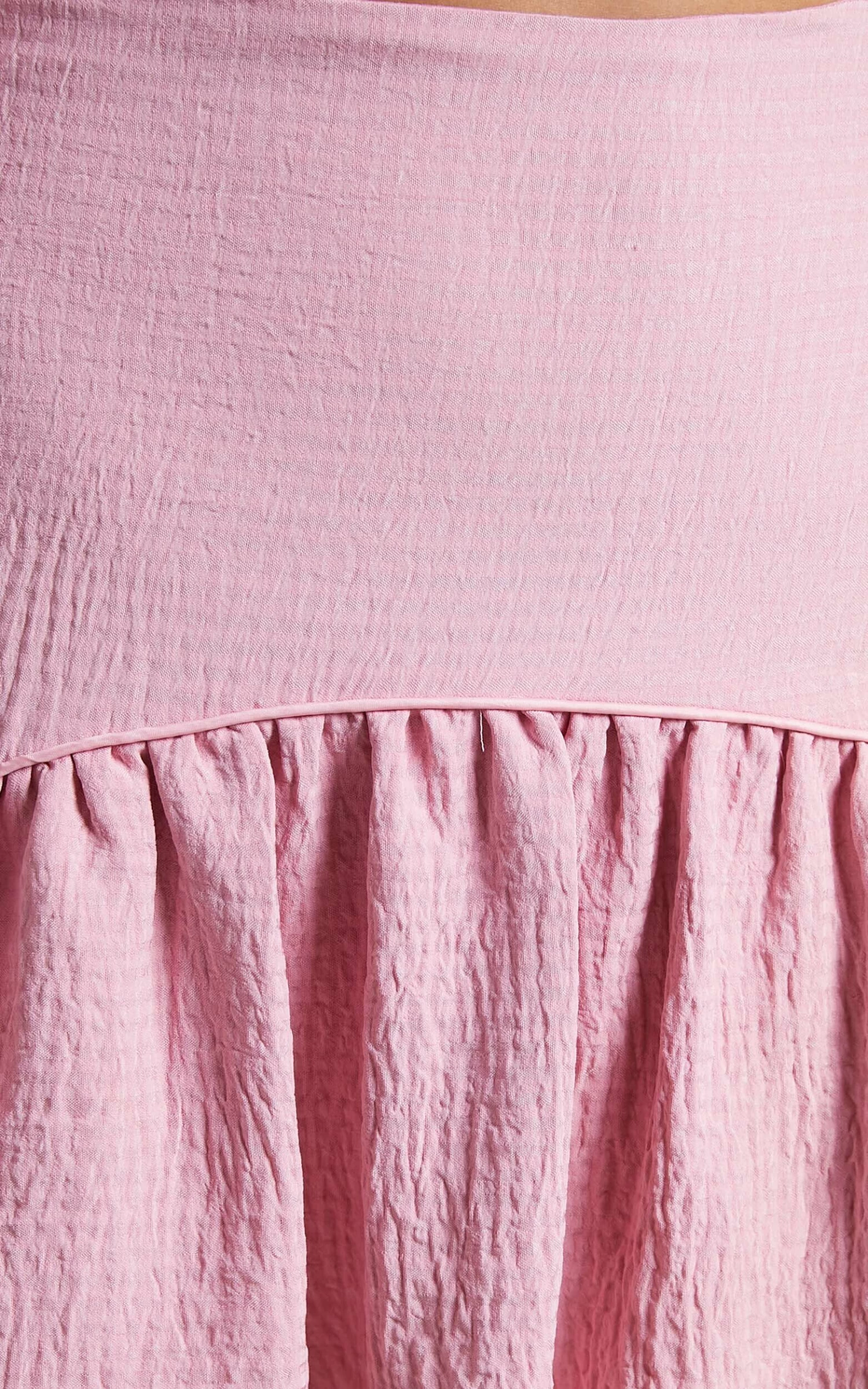 Showpo Razille Twist Front Long Sleeve Crop Top And Mini Skirt Two Piece Set In Pink - Image 5