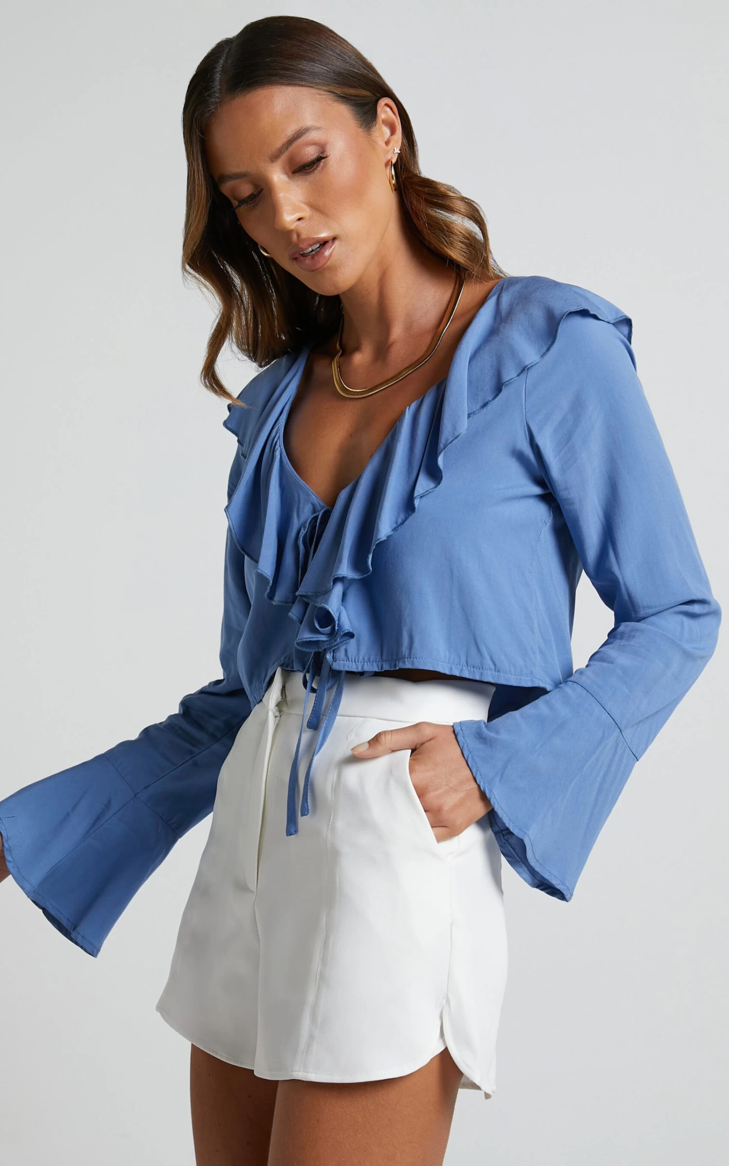 Showpo Rumina Top In Blue - Image 3