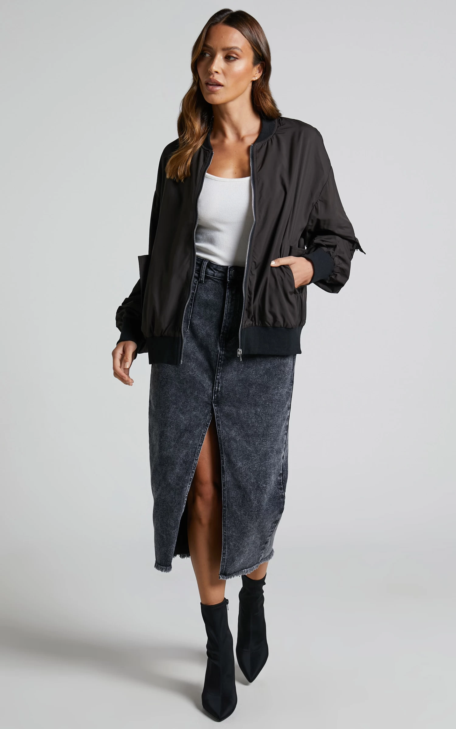 Showpo Sherlock Bomber Jacket In Black - Image 3