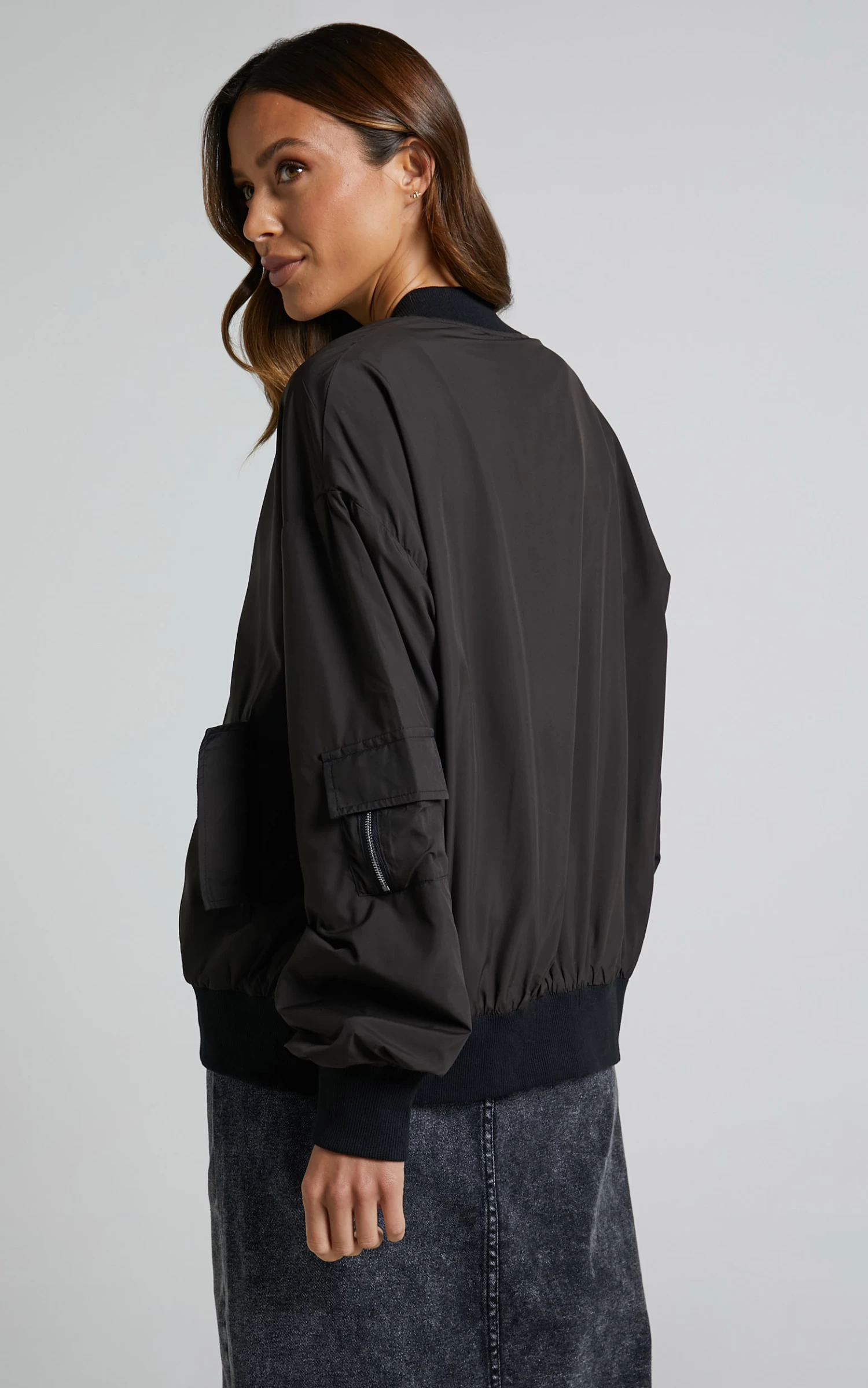 Showpo Sherlock Bomber Jacket In Black - Image 7