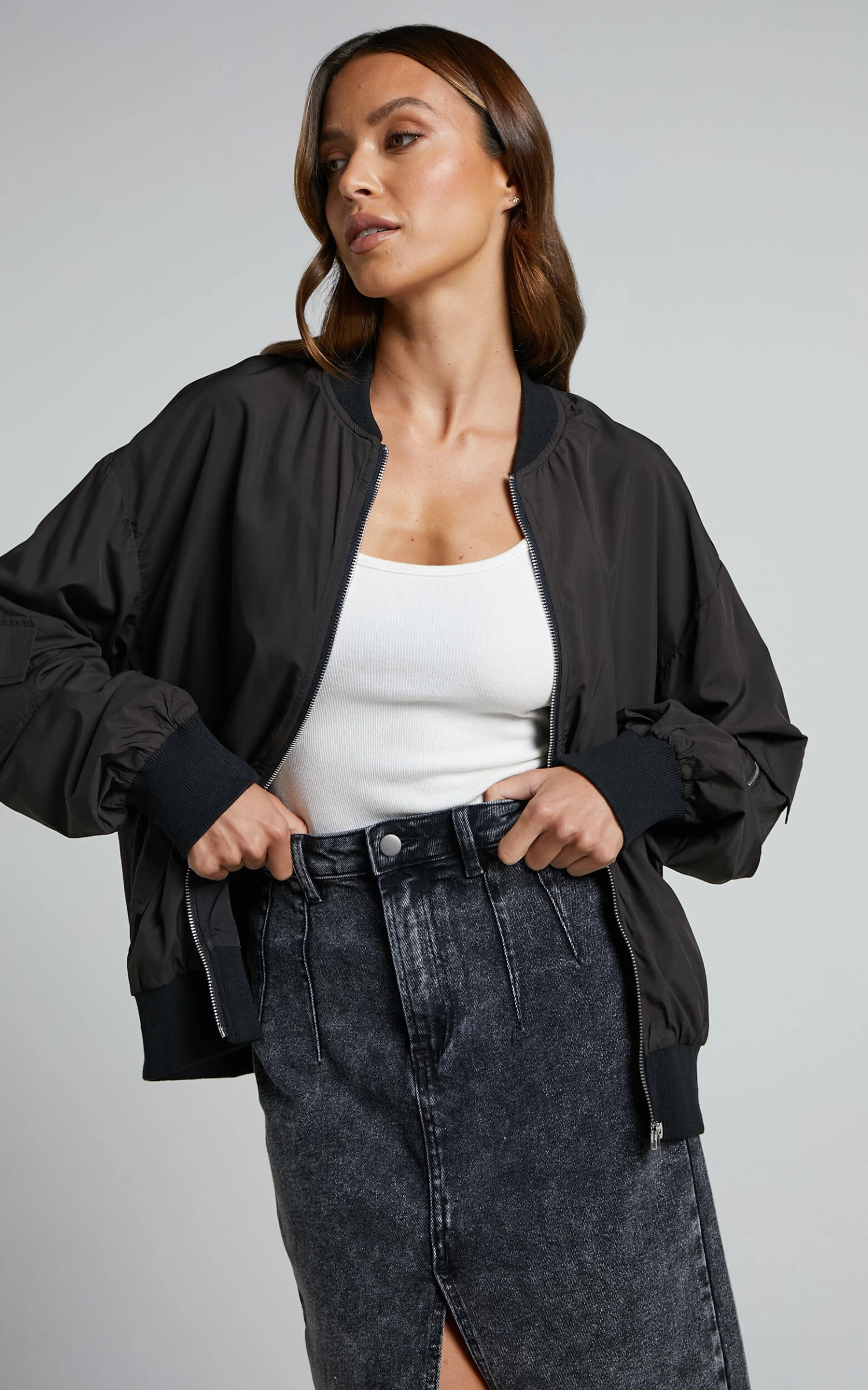 Showpo Sherlock Bomber Jacket In Black - Image 2