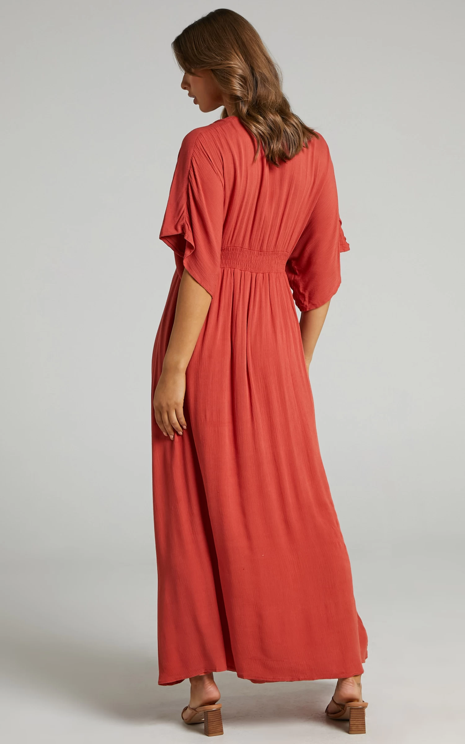 Showpo Sitting Pretty Dress In Rust - Image 7