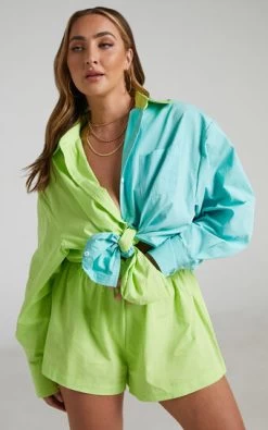 Showpo Terah High Waisted Short In Lime