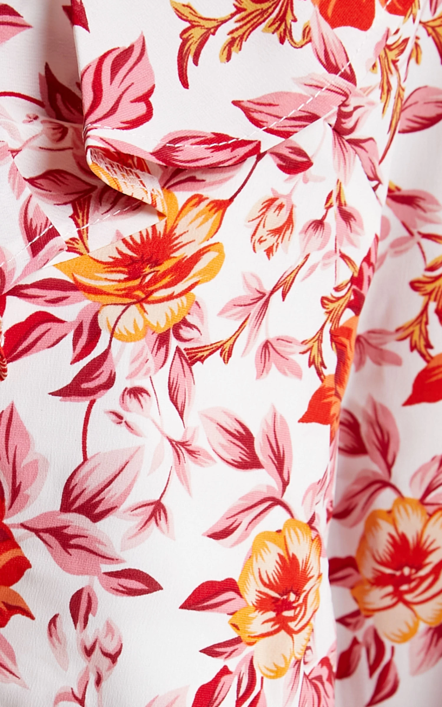 Showpo Wynna Tie Front Long Sleeve Top In Pink Red Floral - Image 5