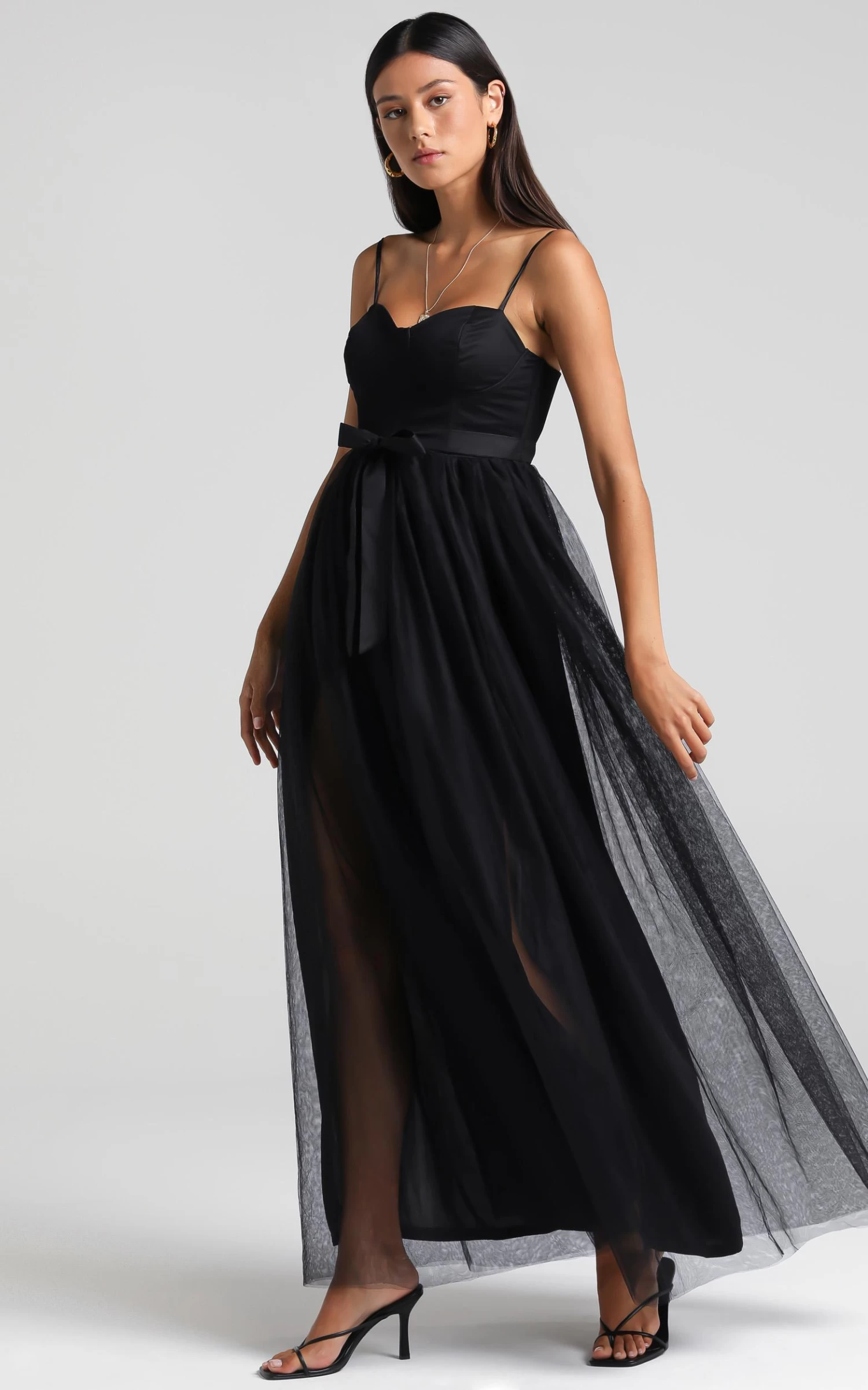 Showpo At The Altar Bodice Maxi Dress In Black - Image 4