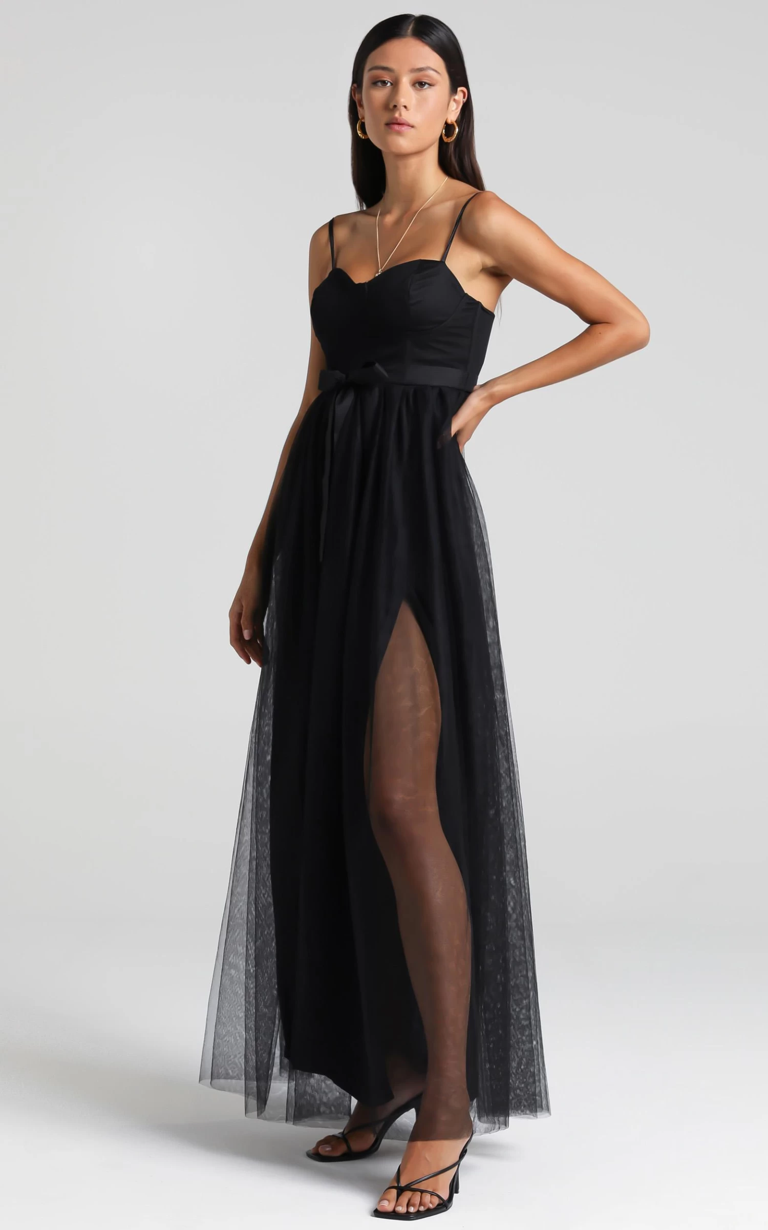 Showpo At The Altar Bodice Maxi Dress In Black - Image 5