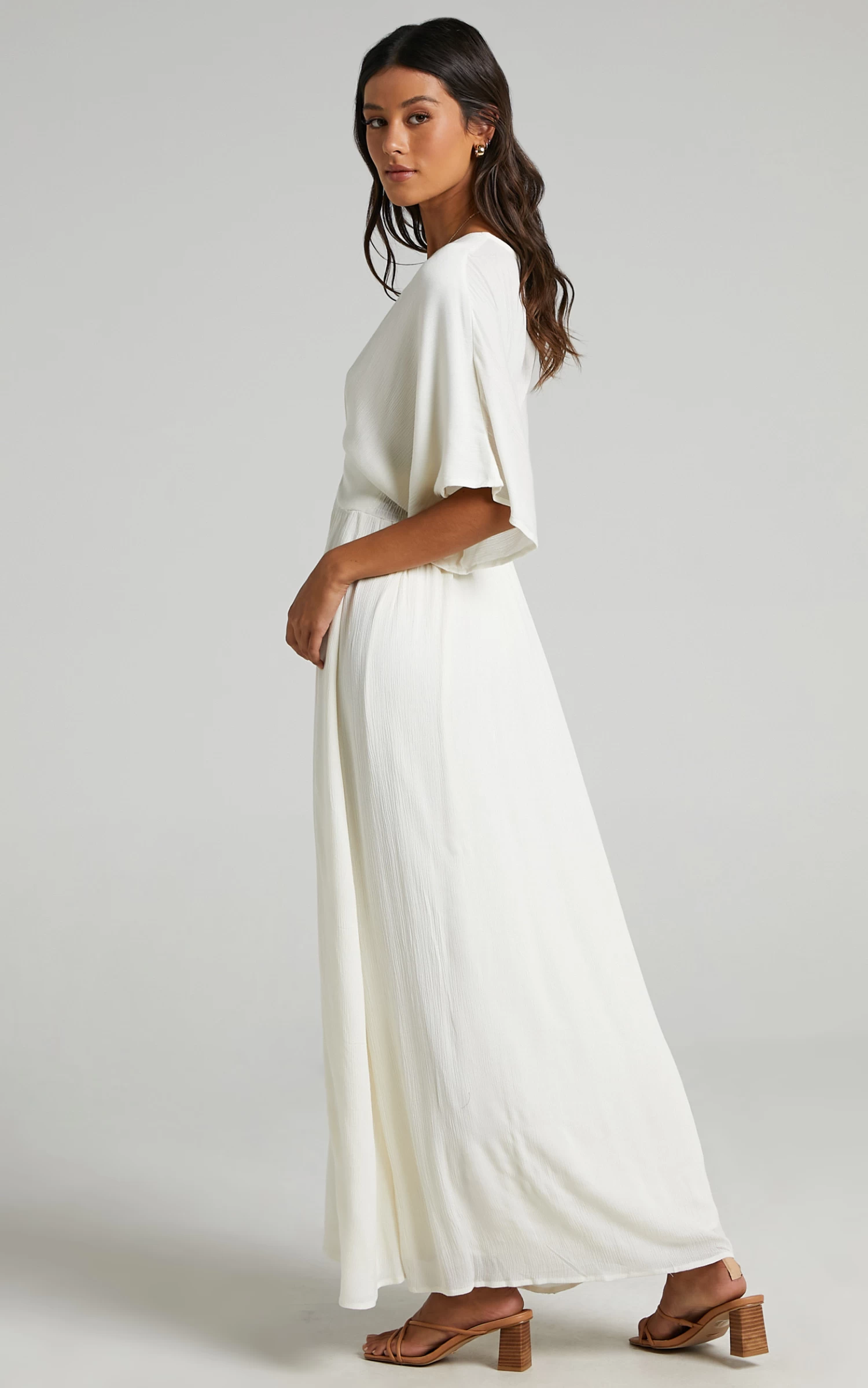 Showpo Sitting Pretty Dress In Natural - Image 7